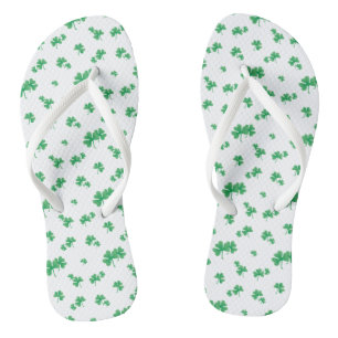 Niedliches irisches Kleeblatt-Muster Flip Flops