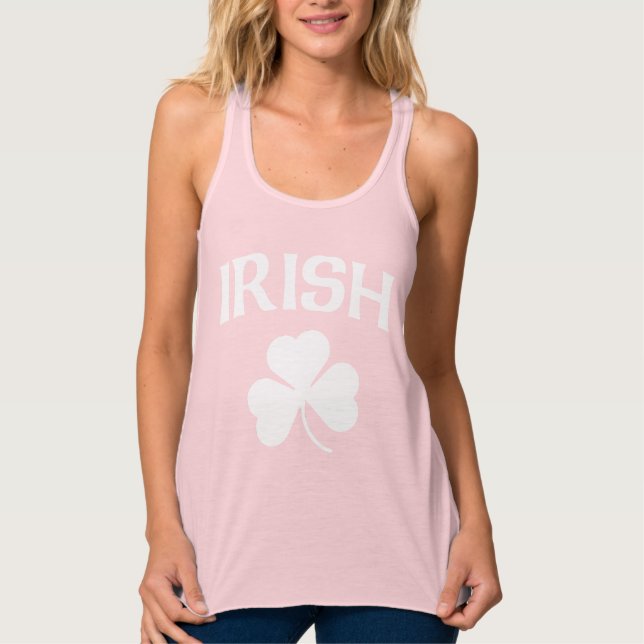Niedliches irisches Kleeblatt St. Patrick's Day Tank Top (Vorderseite)