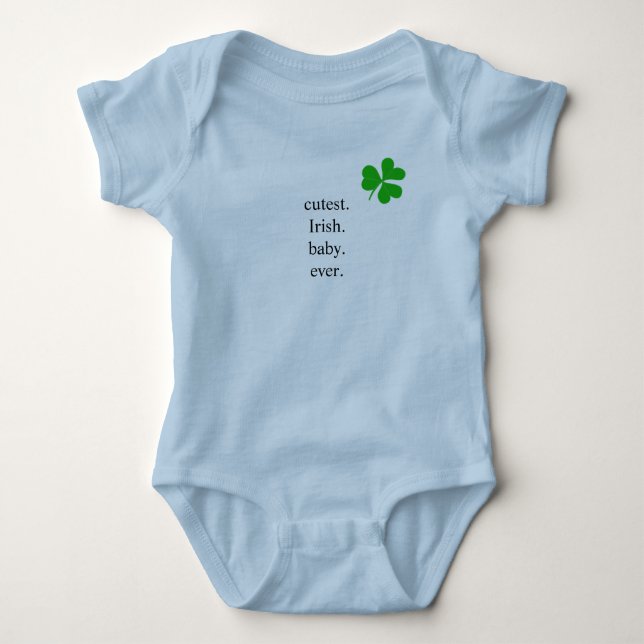 Niedliches Irish Baby Ever Lucky Kleeblatt Strampler (Vorderseite)