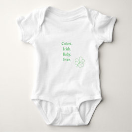 Niedliches Irish Baby je Green Lucky Kleeblatt Baby Strampler