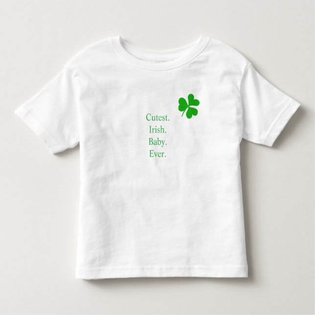 Niedliches Irish Baby je Green Lucky Kleeblatt Kleinkind T-shirt (Vorderseite)
