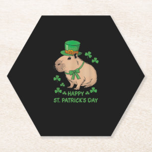 Niedliches Irish Capybara Leprechaun Happy St.Patr Untersetzer