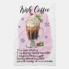 Niedliches Irish Coffee Christmas Drink Rezept Geschirrtuch