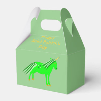 Niedliches Irish Green und Gold Unicorn Custom Geschenkschachtel