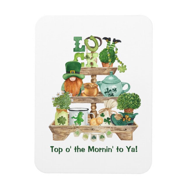 Niedliches Irish Knickack Stand Happy St Patrick's Magnet (Vertikal)