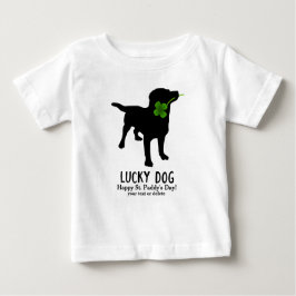 Niedliches Irish St. Patrick's Day Black Lab Lucky Baby T-shirt
