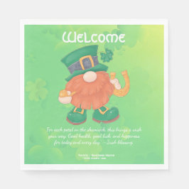 Niedliches Irish St. Patrick's Day Gnome Serviette