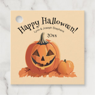 Niedliches Jack-o-Lantern Halloween Geschenkanhänger