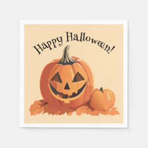 Niedliches Jack-o-Lantern Halloween Serviette