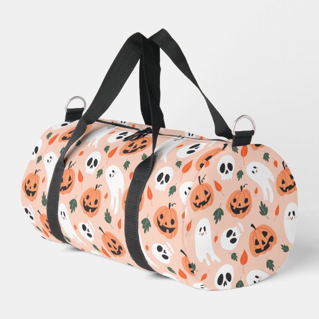 Niedliches Jack-O-Lantern- und Ghost-Muster Duffle Bag (Linke Seite)