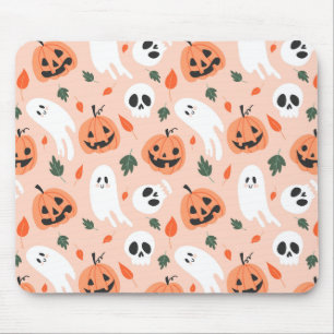 Niedliches Jack-O-Lantern- und Ghost-Muster Mousepad