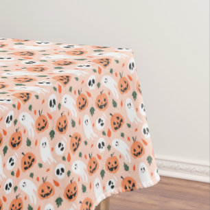 Niedliches Jack-O-Lantern- und Ghost-Muster Tischdecke