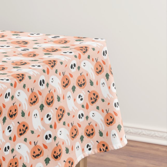 Niedliches Jack-O-Lantern- und Ghost-Muster Tischdecke (Beispiel)
