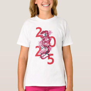 Niedliches Jahr der Schlange 2025 Chinesische Zo T-Shirt