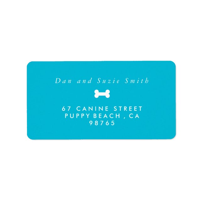 Niedliches Jahr je KNOCHENURLAUB Adressaufkleber (Vorne)