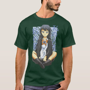 Niedliches japanisches Kawaii-Anime-Girl mit Neko T-Shirt