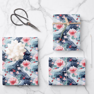 Niedliches japanisches Party Geschenkpapier Set