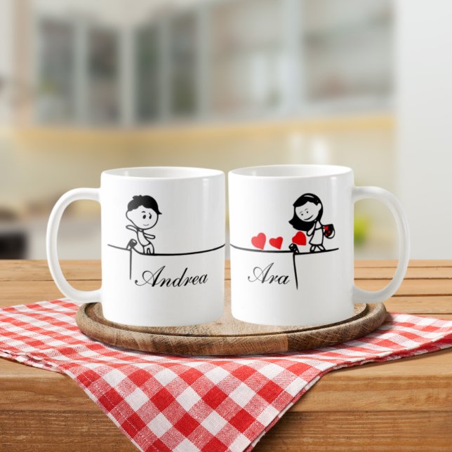 Niedliches Jubiläum Valentine für Paare Kaffeetasse (Von Creator hochgeladen)