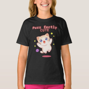 Niedliches Jumping Cat Kids T-Shirt