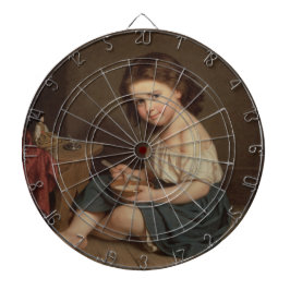 Niedliches Jung-Girl-Eating-Frühstück (Vintage Kun Dartscheibe