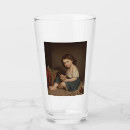 Niedliches Jung-Girl-Eating-Frühstück (Vintage Kun Glas