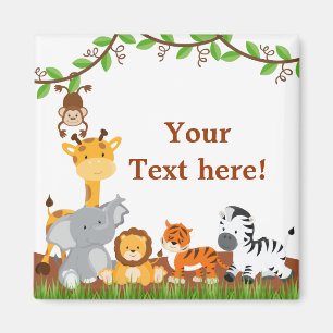 Niedliches Jungle Baby Animals Magnet