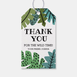 Niedliches Jungle Safari Leaf Blätter Geburtstag V Geschenkanhänger