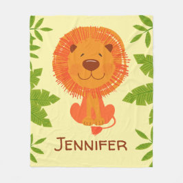 Niedliches Jungle Safari Lion Baby Kinderzimmer Fleecedecke