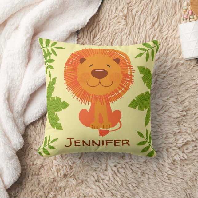 Niedliches Jungle Safari Lion Baby Kinderzimmer Kissen (Decke)