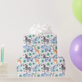 Niedliches Jungle Wild Animals Wrapping Paper Geschenkpapier