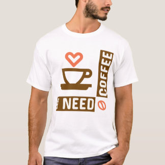 Niedliches Kaffeeliebhaber Koffeinabhängiger Block T-Shirt