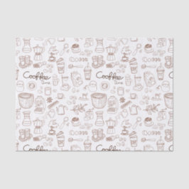Niedliches Kaffeemuster Seidenpapier