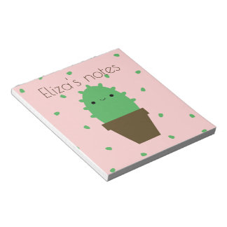 Niedliches Kakteen-Kawaii-Pflanze-Notizblock Notizblock