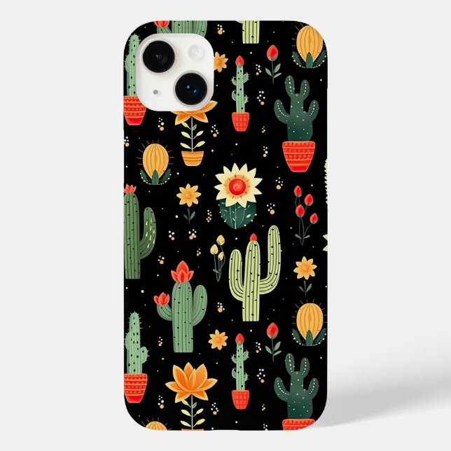 Niedliches Kaktus-Muster Case-Mate iPhone Hülle (Rückseite)
