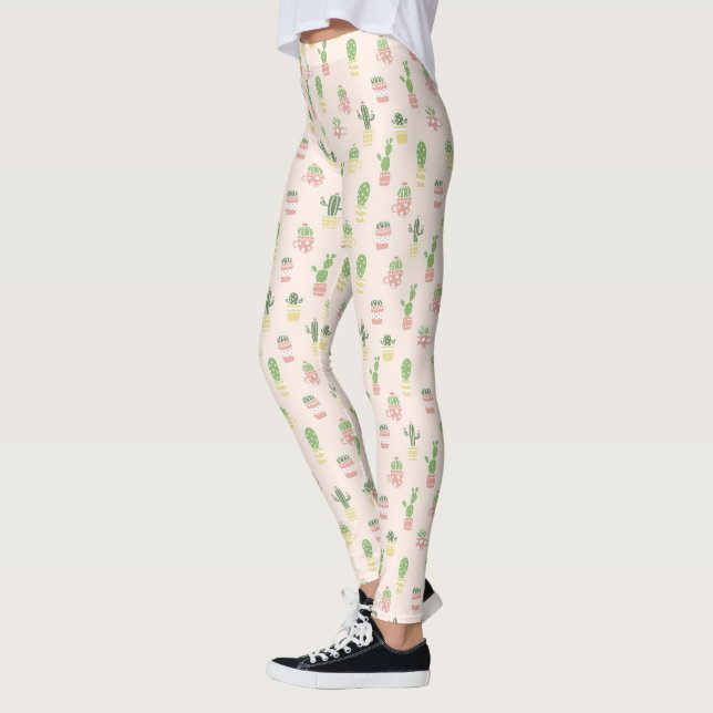 Niedliches Kaktus-Muster Leggings (Links)