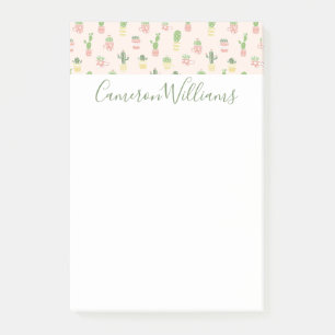 Niedliches Kaktus-Muster Post-it Klebezettel