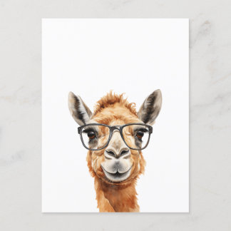 Niedliches Kamel mit Brille Postkarte