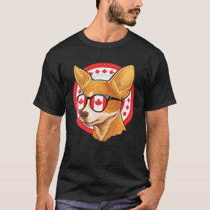 Niedliches kanadisches Chihuahua-Ahornblättriger L T-Shirt