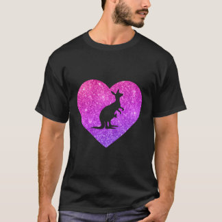 Niedliches Kangaroo Herzgeschenk für Mädchen T-Shirt