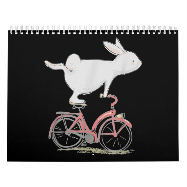 Niedliches Kaninchen auf dem Bike Radfahren Kalender (Titelbild)