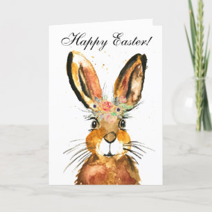 Niedliches Kaninchen Bunny Hare Ostergebirge Dankeskarte