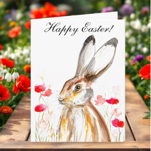Niedliches Kaninchen Bunny Hare Ostergebirge Dankeskarte