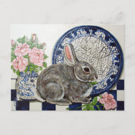 Niedliches Kaninchen Bunny Painting Dedham Plate B Postkarte