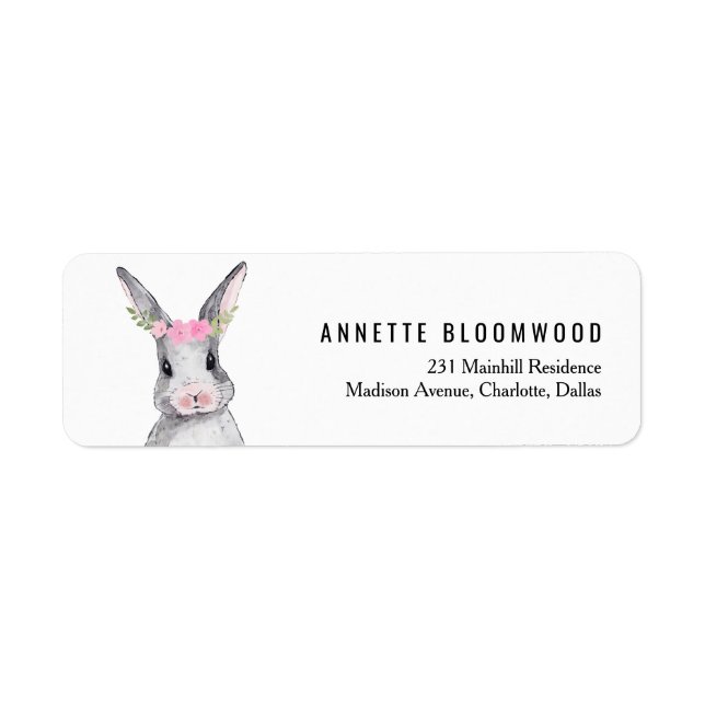 Niedliches Kaninchen Bunny Pink Girl Babydusche (Vorne)