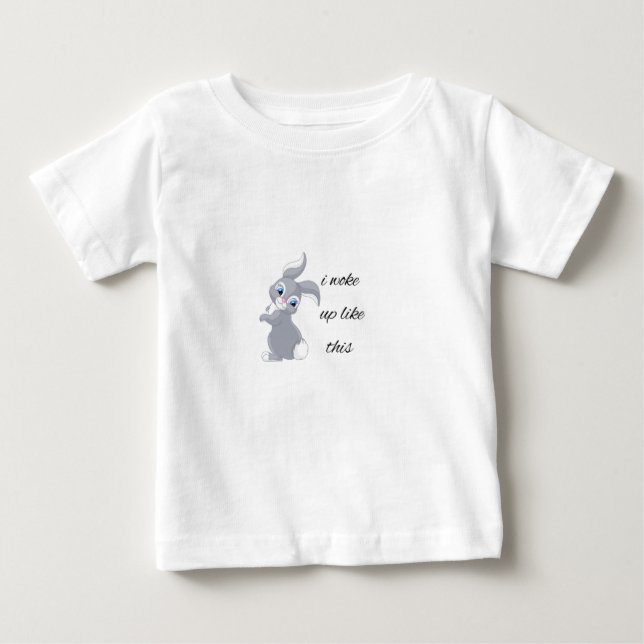 Niedliches Kaninchen, das ich so lustig weckte Baby T-shirt (Vorderseite)