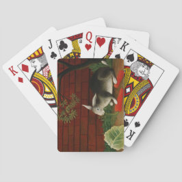 Niedliches Kaninchen (Haustier) (Henri Rousseau) Spielkarten