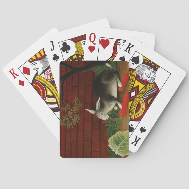 Niedliches Kaninchen (Haustier) (Henri Rousseau) Spielkarten (Rückseite)