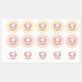 Niedliches Kaninchen: Helle Lieben Etiketten