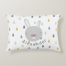 Niedliches Kaninchen mit benutzerdefinierbarem Nam Dekokissen