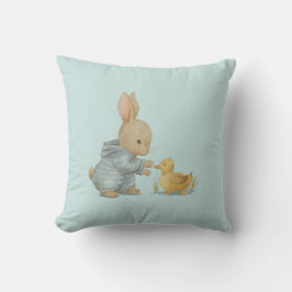 niedliches Kaninchen mit Ente Kissen